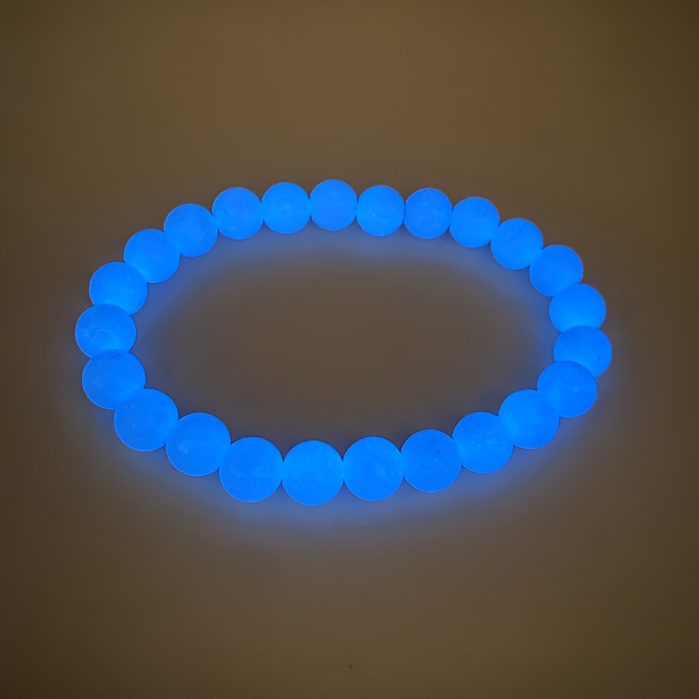 Luminous Bead Bracelet for Women Elastic Rope Synthetic Stone Perfect Gift